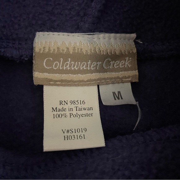 ❌ SOLD ❌ Coldwater Creek Embroidered Mountains Fleece Pullover Size Medium - Picture 5 of 7